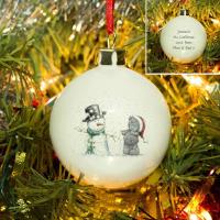 Personalised Me to You Tatty & Snowman Christmas Bauble Extra Image 1 Preview